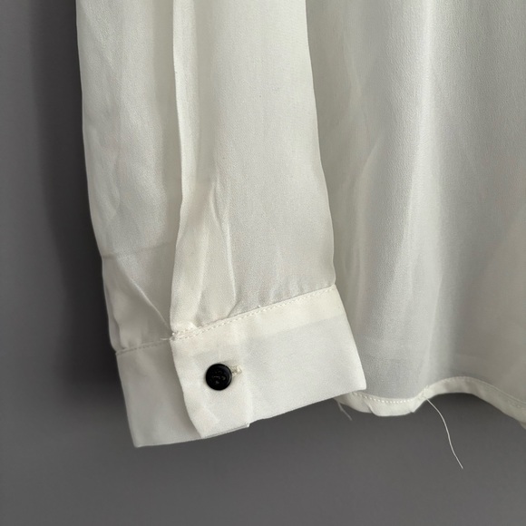 NWT Charming Charlie Small White Button Down Long Sleeve - Picture 9 of 16